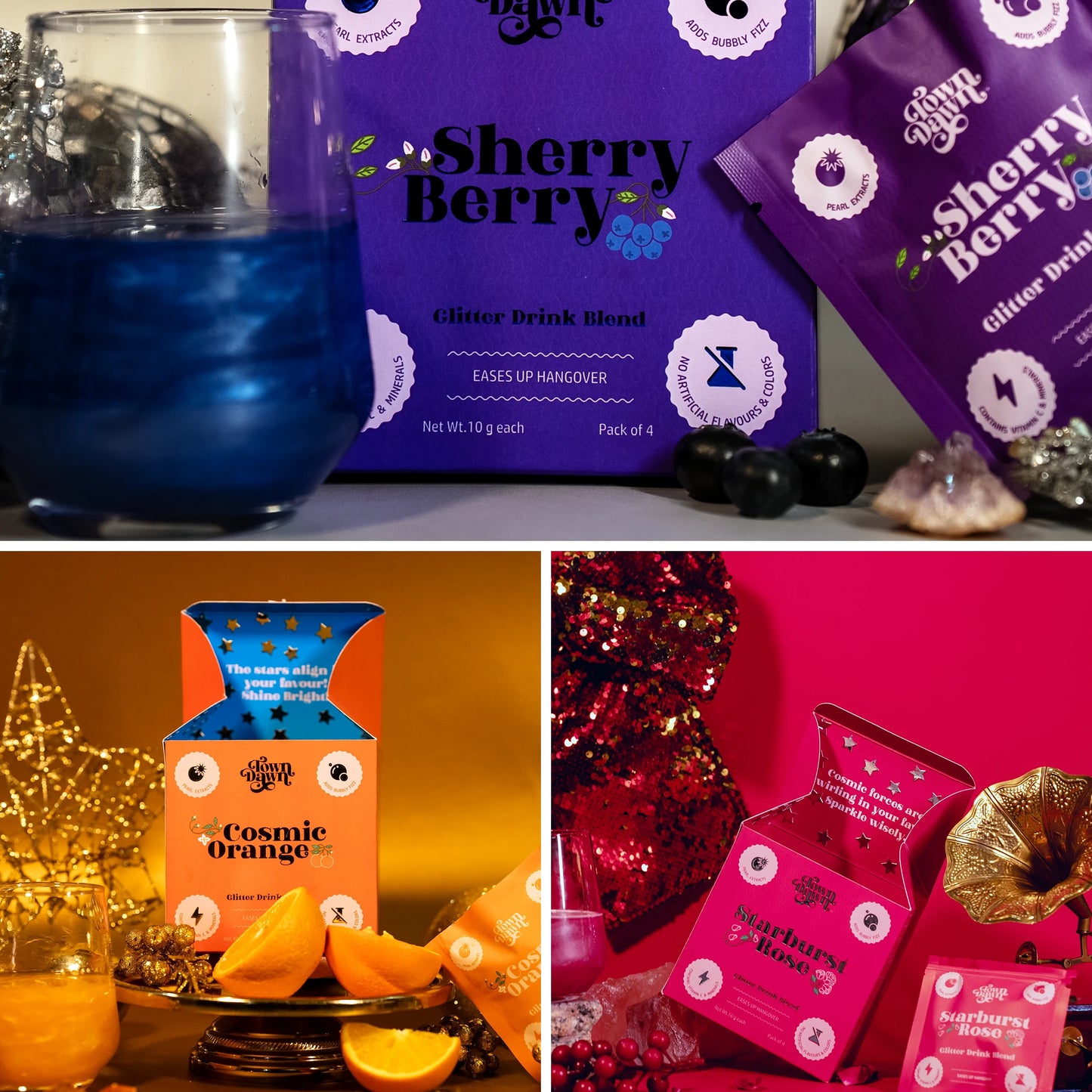 Pack of 3s (Cosmic Orange + Starburst Rose + Sherry Berry)